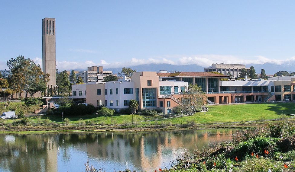 UC Santa Barbara campus with Storke Tower and University Center